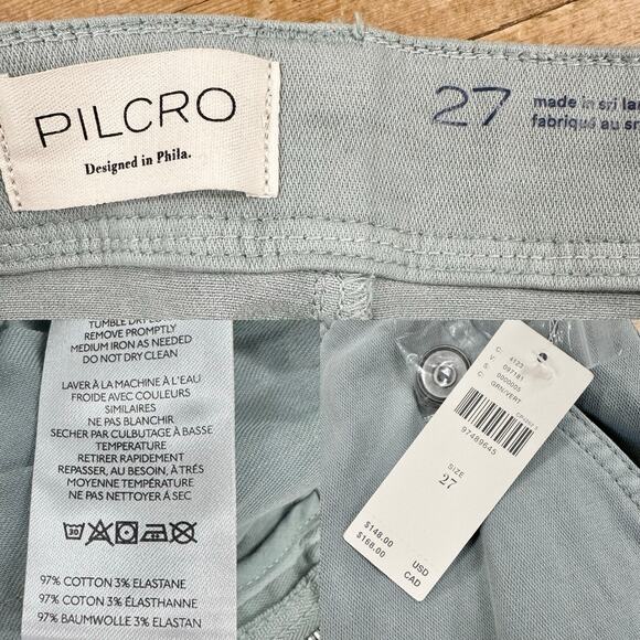 Pilcro Slouchy Utility Bow Barrel Pants in Sage Cargo Pockets Size 27 NWT - Picture 10 of 16